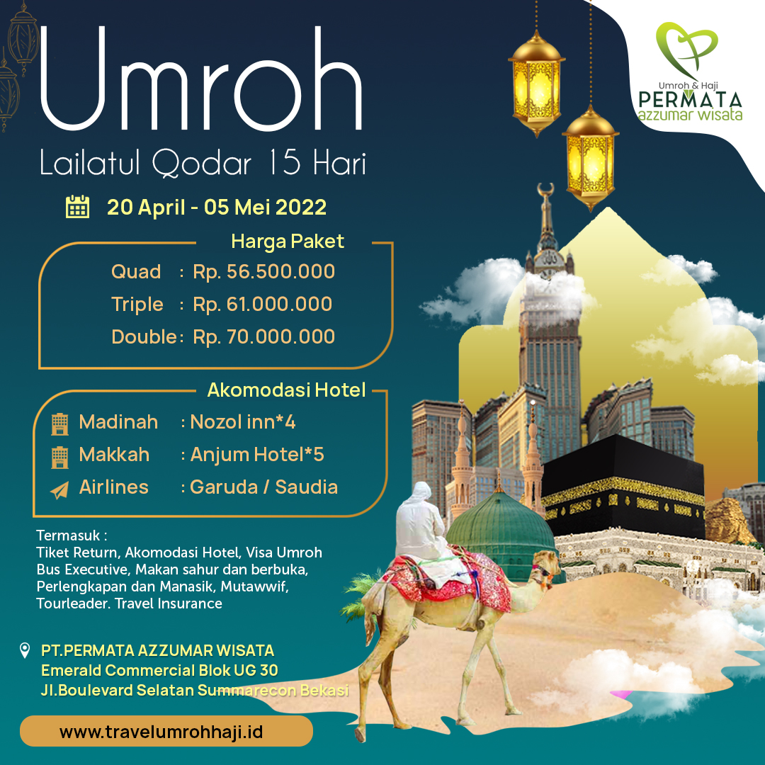 Biaya Paket Umroh Akhir Ramadhan 2023 Sholat IED di Makkah Umroh